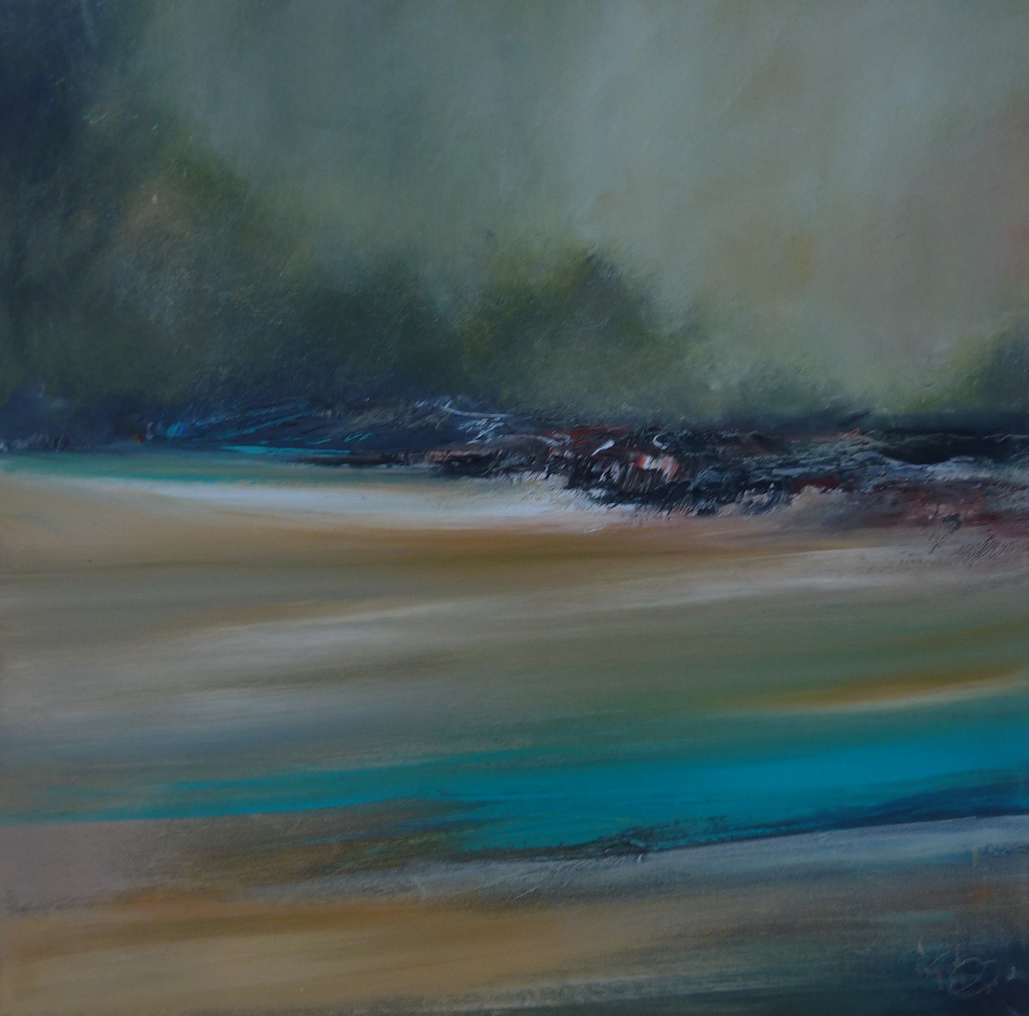 'A Teal Bay ' by artist Rosanne Barr